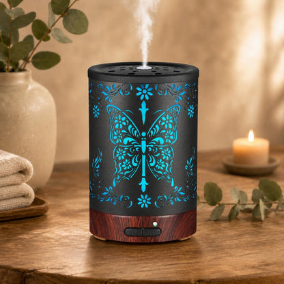 Essential Oil Diffuser, Ultrasonic Diffuser for Essential Oil, Cool Mist Humidifier Aromatherapy Diffuser with 7 Color Lighting Changing Modes, Waterless Auto Shut-Off for Home（Flower Fairy）