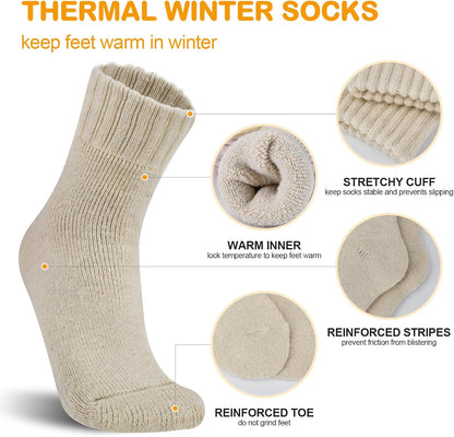 PAPA'S ICE CREAM Gifts for Her Women Wife: Thermal Thick Wool Socks Boot Winter Fuzzy Warm Cozy Socks