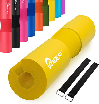 NEALFIT Barbell Pad Squat Pad for Squats—Squat Bar Pad—Great for Weightlifting,Lunges and Hip Thrusts—Foam Sponge Pad—Fit Standard and Olympic Bars Perfectly