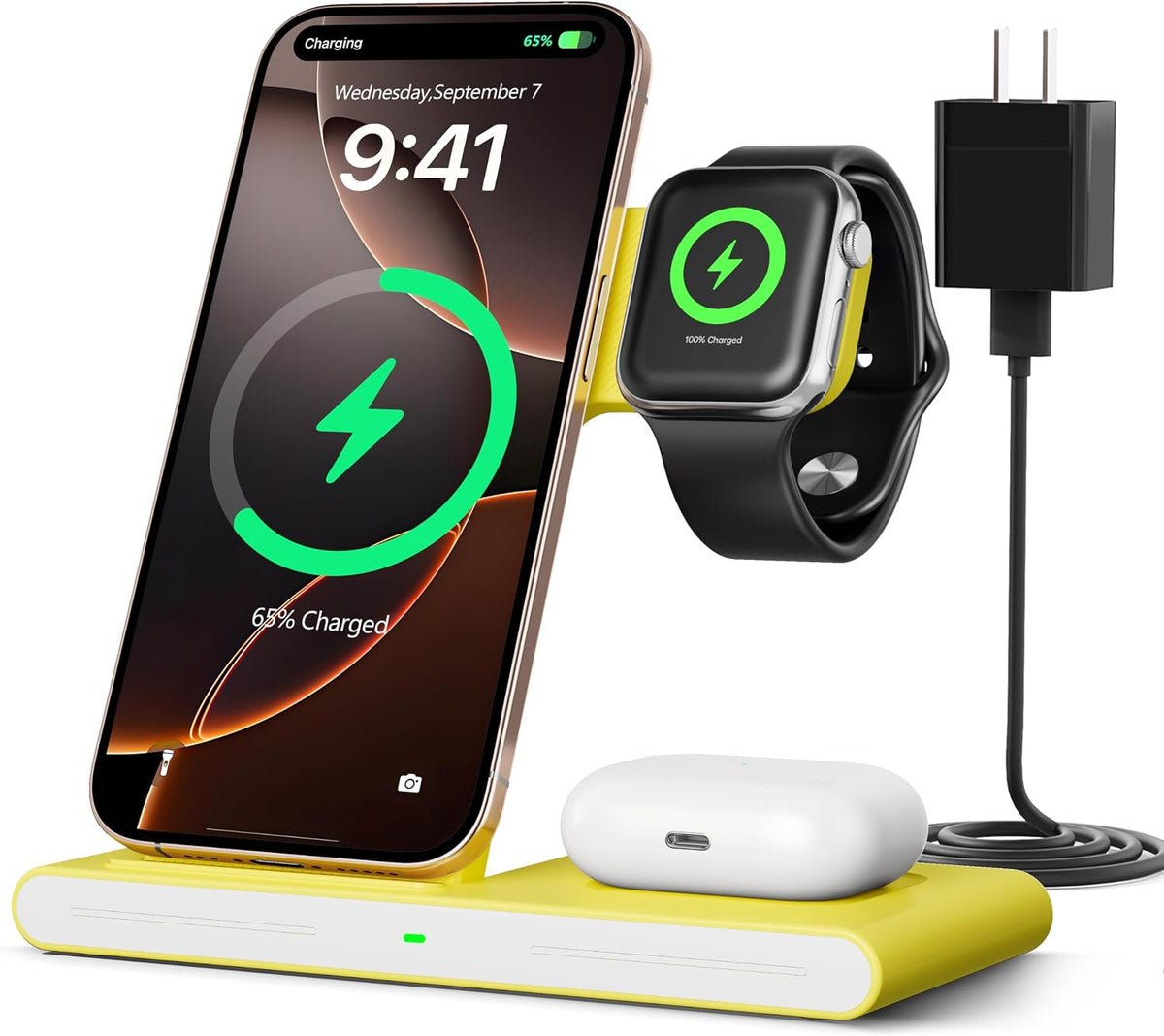 2026 Travel Portable Wireless Fast Charging Station for Apple & Android