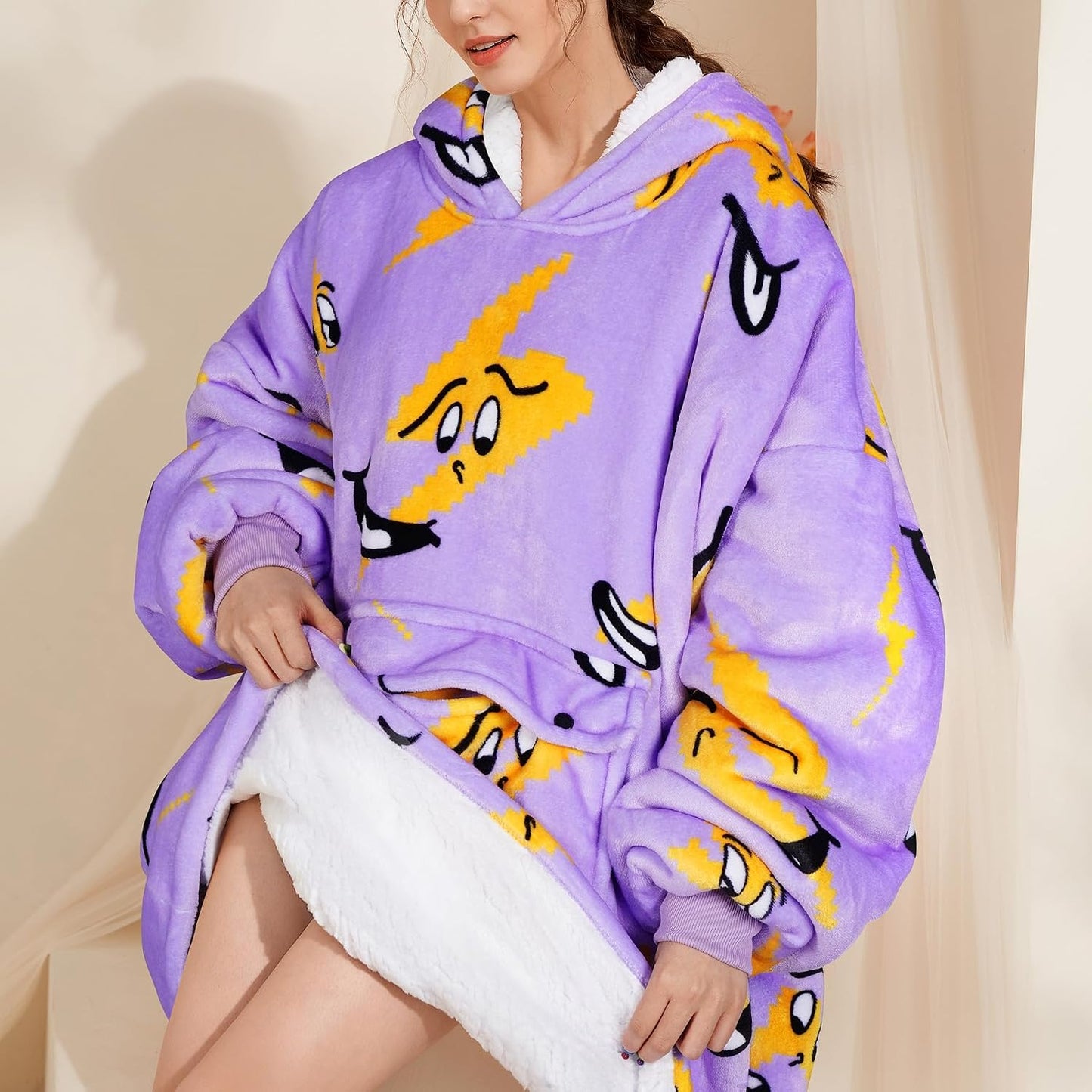 Narecte Cozy Oversized Blanket Hoodie Wearable Blanket Adults Soft Hooded Blanket Hoodie Birthday Gifts for Women Christmas - Colors A