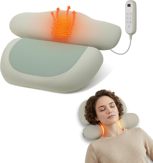 Snailax Cordless Neck Massager Pillow with Heat, Air Compression Stretcher