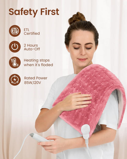 RENPHO Electric Heating Pad for Back with 10 Heat Levels