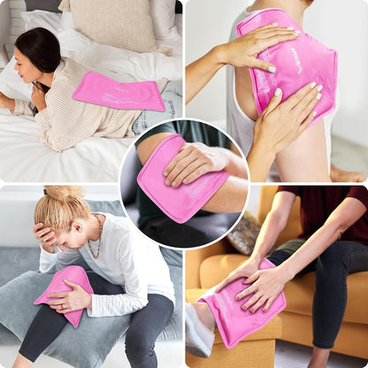APEXUP Gel Ice Packs for Injuries Reusable, Flexible Double Sided Cold Packs for Injuries, Ice Pack for Knee, Shoulder, Back, Hip, Leg, Arm (Blue, 11.5"x7.5", 1PK)