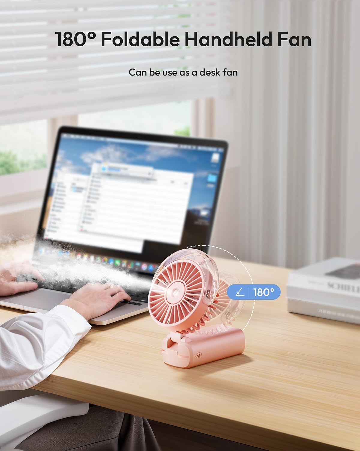 Gaiatop Portable Misting Fan, Rechargeable Handheld Fan with Water Spray