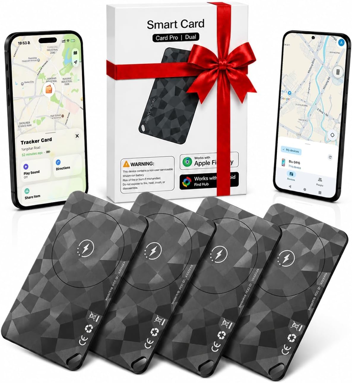 Wallet Tracker Card (iOS and Android), 6-12 Years Battery GPS Smart Card