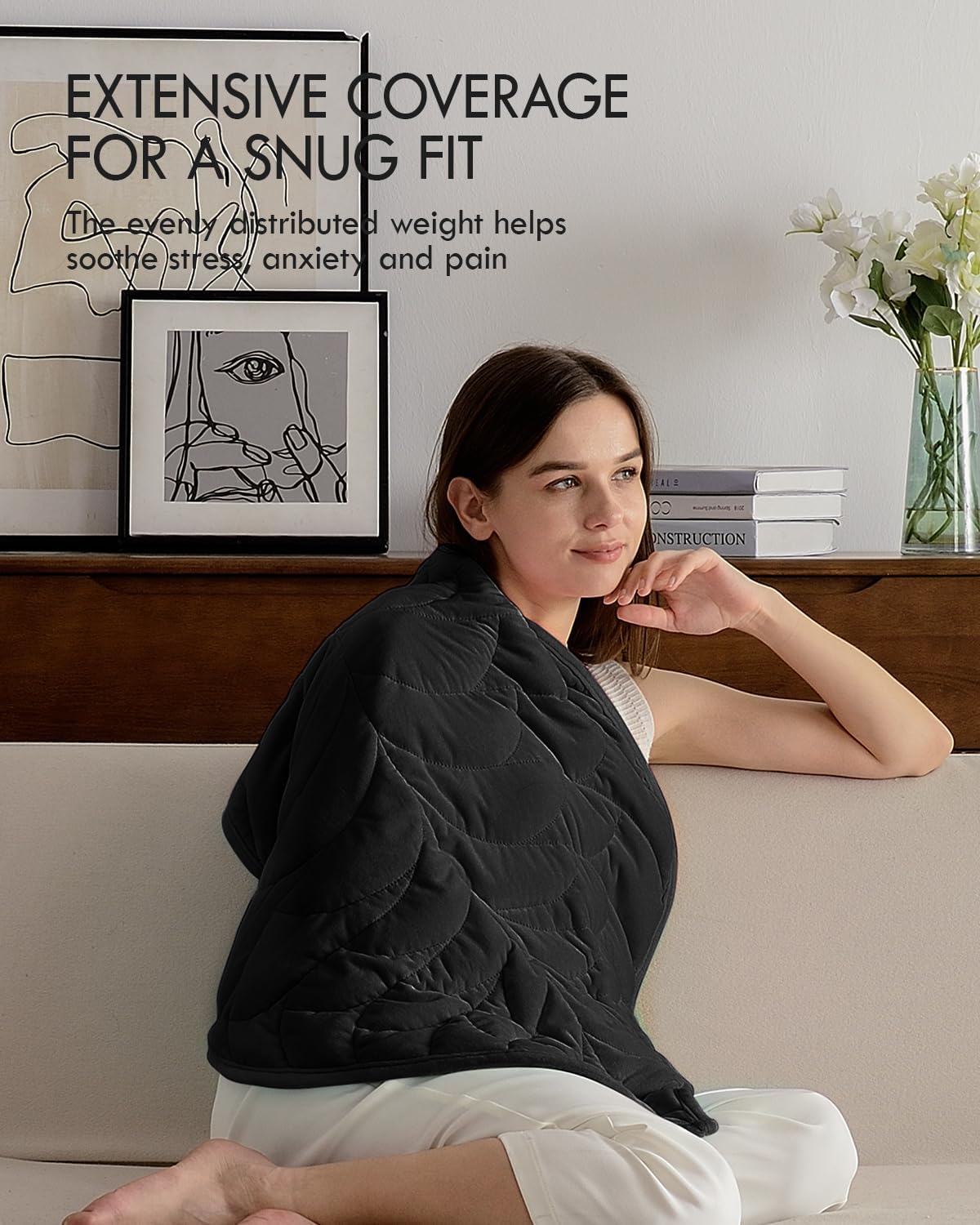 Kaisa Weighted Lap Blanket 7 lbs 41" x 53", Cozy Luxury Crystal Velvet Small Weighted Blanket for Adults, Portable Travel Weighted Blanket for Relaxation, All-Season Blanket, Machine Washable, Green
