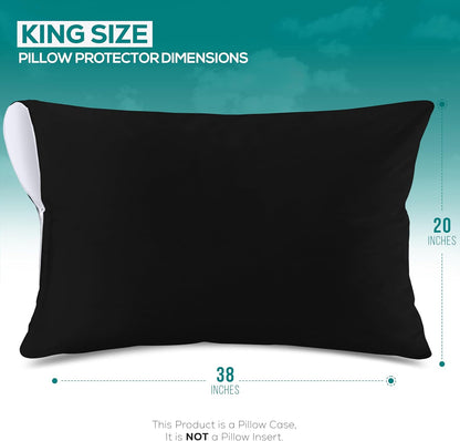 Utopia Bedding Premium 100% Waterproof Pillow Protectors with Zipper Standard Size (Set of 4), Bed Bug and Dust Mite Proof Zippered Pillow Covers, Pillow Encasement Cases, Gray