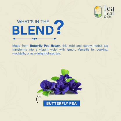 Butterfly Pea Herbal Tea 100gm/3.5oz, Natural Herbal Infusion, 50 Tea Bags