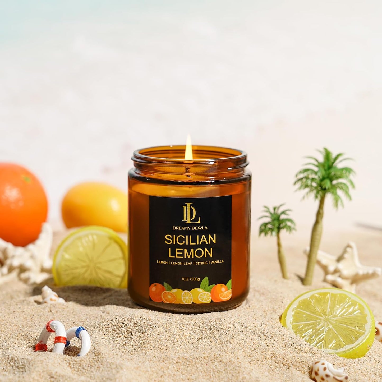 Scented Candles Set, 4 Pack Soy Candles for Home Scented, Candle Gifts for Women Men, 28oz 200 Hours Burn, Scents of Pineapple Cocktail/Coconut Vanilla/Pink Sands/Bahamian Breeze