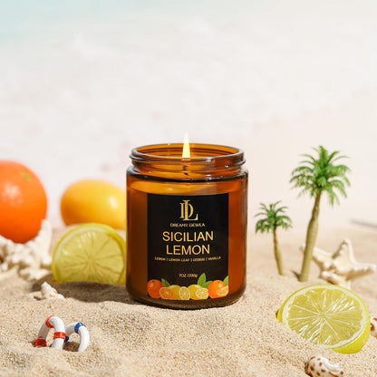 Scented Candles Set, 4 Pack Soy Candles for Home Scented, Candle Gifts for Women Men, 28oz 200 Hours Burn, Scents of Pineapple Cocktail/Coconut Vanilla/Pink Sands/Bahamian Breeze