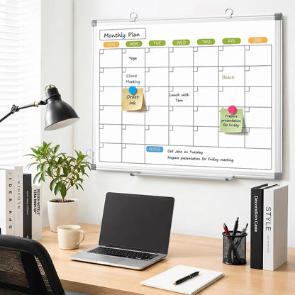 24" x 18" Magnetic Monthly Dry Erase Whiteboard Calendar for Wall