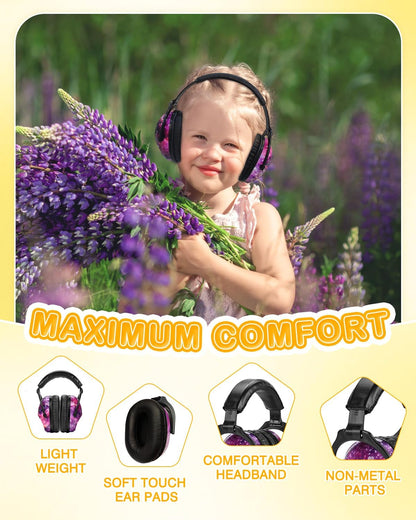 ZOHAN EM030 Kids Ear Protection, Noise Cancelling Headphones Ear Muffs for Autism Sensory, Safety Noise Reduction Hearing Protection for Monster Truck/Concerts/Fireworks/Air Shows