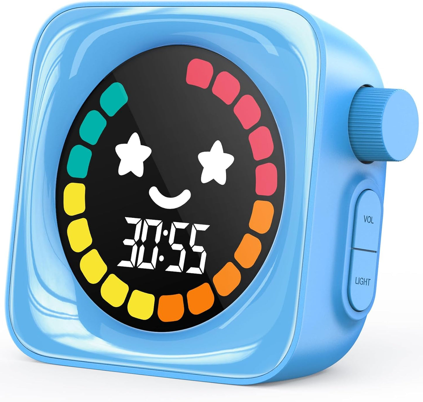 Visual Timer for Kids, 99 Minute Digital Cute Kids Visual Timer Classroom Timer for Homeschool Supplies Study Teaching Time Management Tool Countdown Productivity Timer, White, Colorful Display