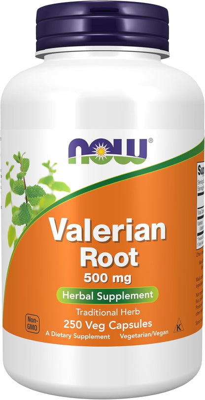 NOW Supplements, Valerian Root (Valeriana officinalis) 500 mg, 250 Veg Caps