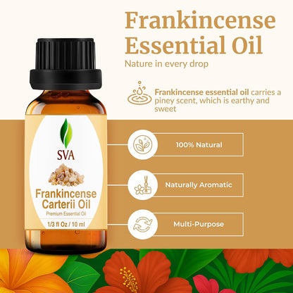 SVA Lavender Essential Oil 4 Fl Oz – for Diffuser, Skin & Hair Care – Ideal for Massage & DIY Blends – with Dropper