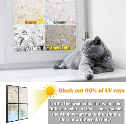 Bloss Blackout Window Film Privacy, 100% Sun Blocking Privacy Film for Glass, Removable Room Darkening Black Out Window Tint, Static Cling Frosted Glass Film (Black/Matte, 17.7" x 78.7")