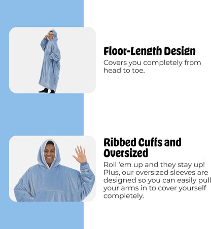 THE COMFY Original | From Shark Tank | Patented | Oversized Sherpa Wearable Blanket Hoodie| Gift for Women & Men | One Size
