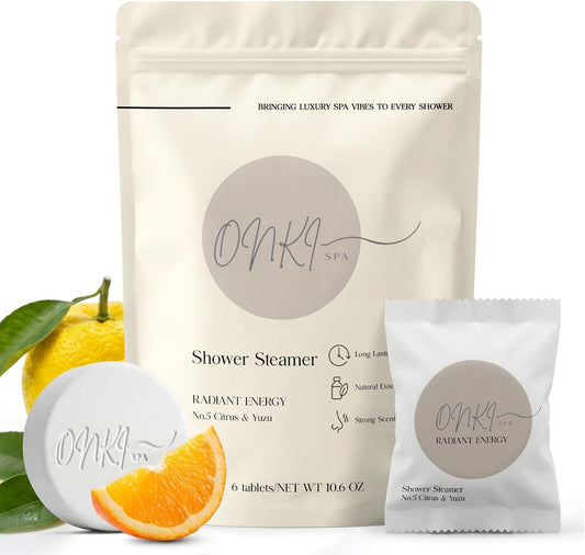 Lavender Chamomile Shower Steamers Aromatherapy 6 Pack – Lavender Shower Steamer for Sleep, Relaxation & Calm – Chamomile Spa Shower Bombs for Women & Men, Individually Wrapped
