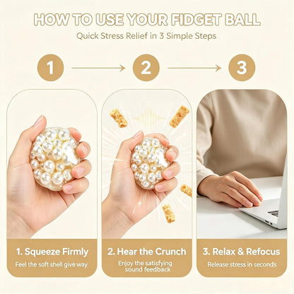 Crunchy Squishy Stress Ball Toys, Sensory Squishy Toys, Squeeze Balls Fidget Toys for Adults,Grape Noisy Squishy Ball for Relieve Stress. 1 Pack