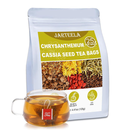 Jarteela Lemon Balm Tea, 1.5g x 60 Count - Natural Melissa Officinalis - Pyramid Herbal Lemon Balm Tea Bags for Digestion - Non-GMO - Caffeine-Free