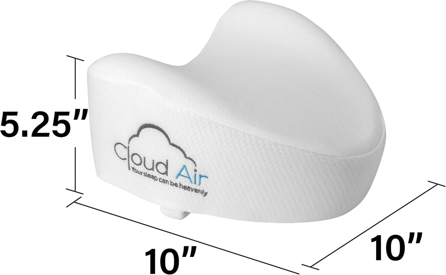 Vaunn Medical Cloud Air Side Sleeper Memory Foam Knee Pillow and Leg Positioner Cushion to Soothe Back, Leg and Hip Discomfort