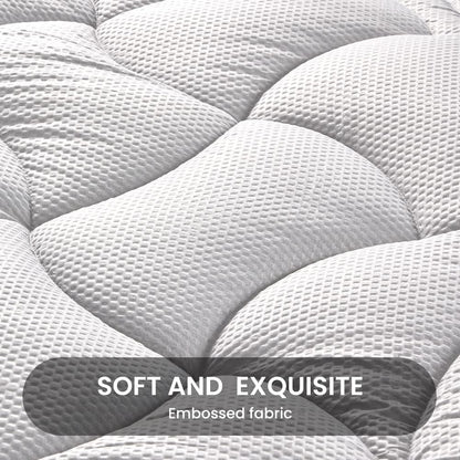 SLEEP ZONE Cooling Queen Mattress Topper, Premium Zoned Cool Mattress Pad Cover, Padded Mattress Protector Breathable Washable, Deep Pocket 8-21" (Grey, Queen)