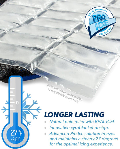 Pro Ice Ankle & Foot Ice Therapy Wrap - Ankle Ice Pack Wrap for Sprained Ankles, Plantar Fasciitis, Achilles Tendonitis, and Swelling Feet - Reusable Ice Packs for Injuries Included - PI 500