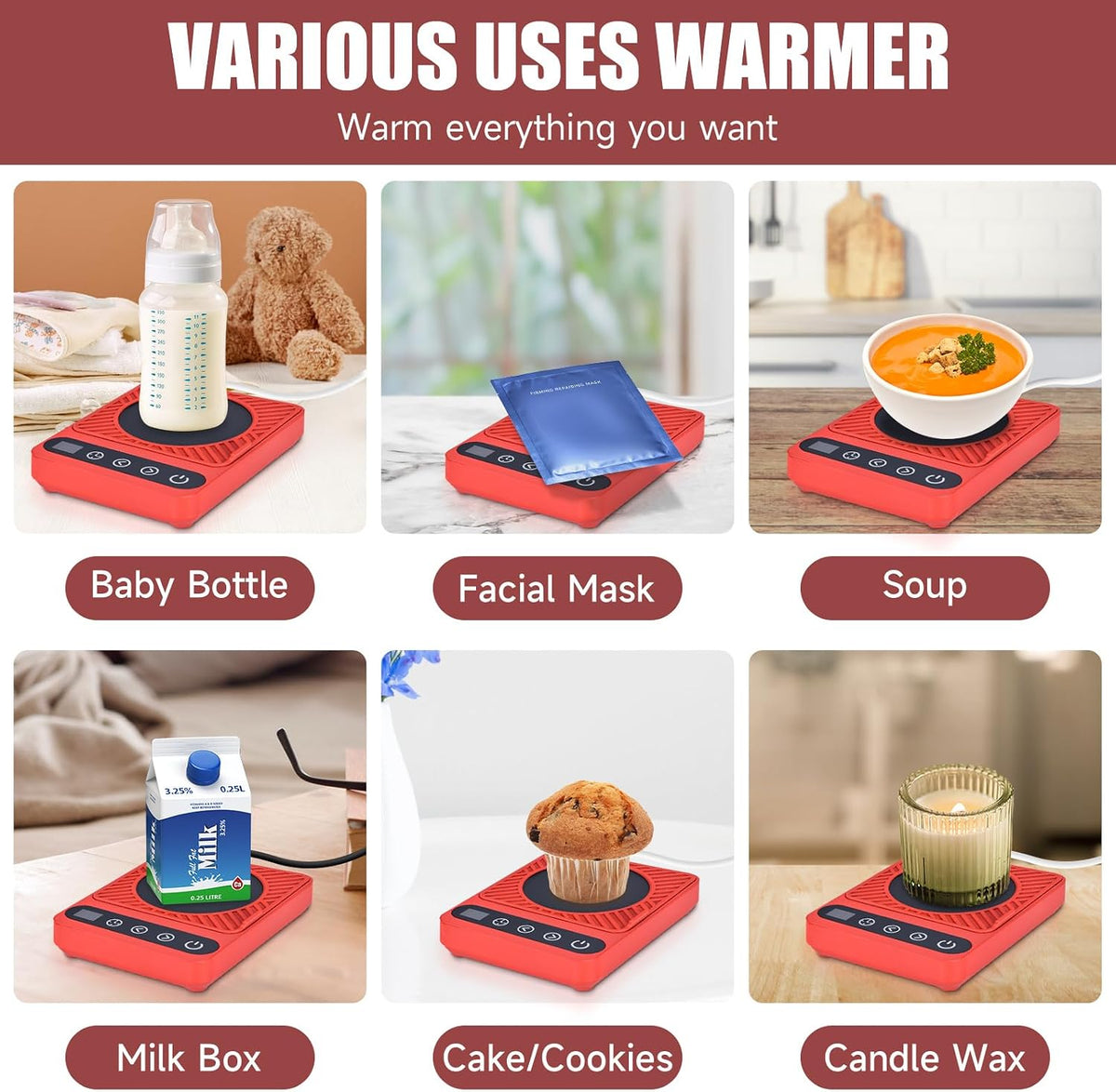 Mug Warmer - Electric Coffee Mug Warmer for Desk with Temperature Display