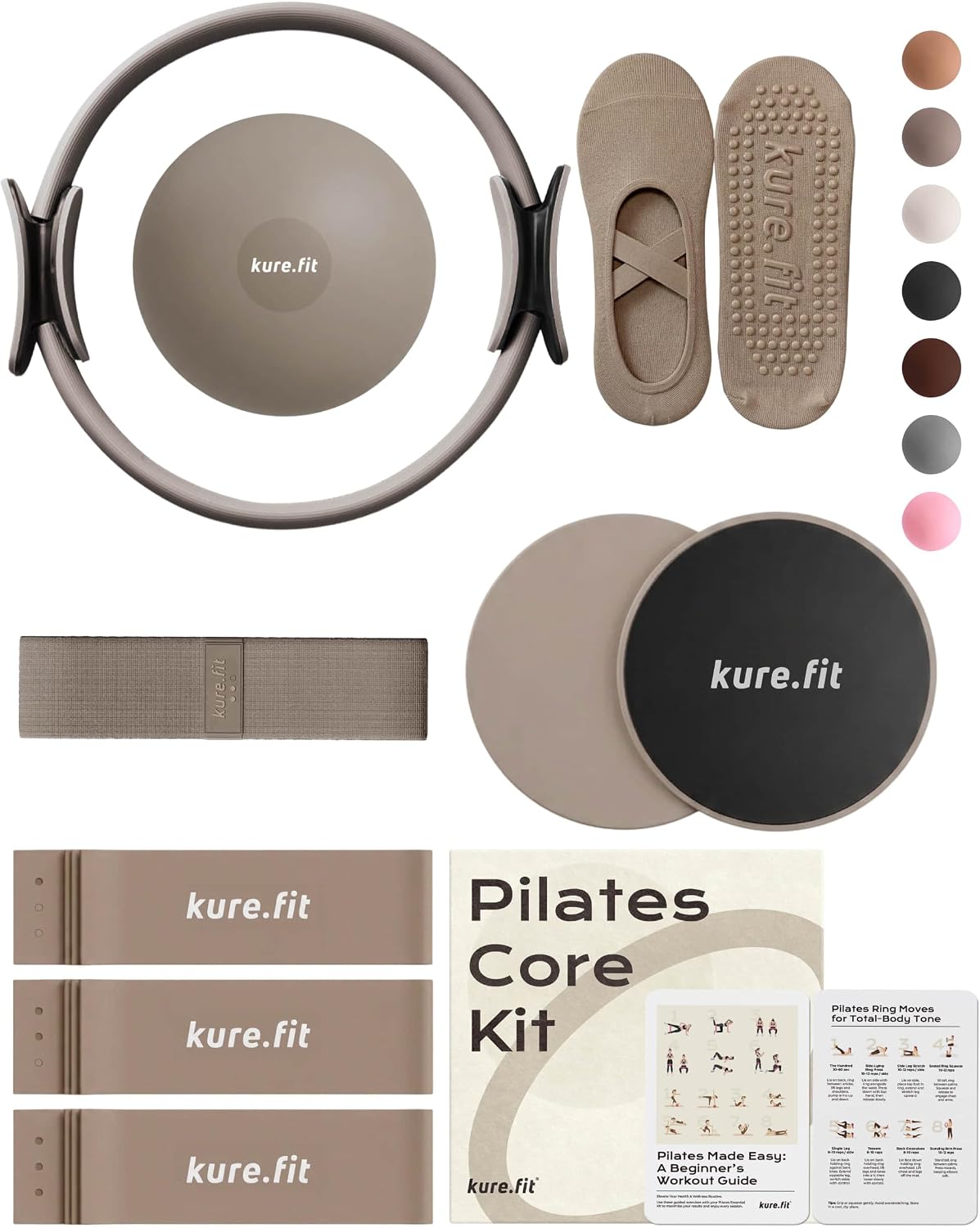 Pilates Kit | Pilates Equipment Set for Home Workouts | Accessories & Guide