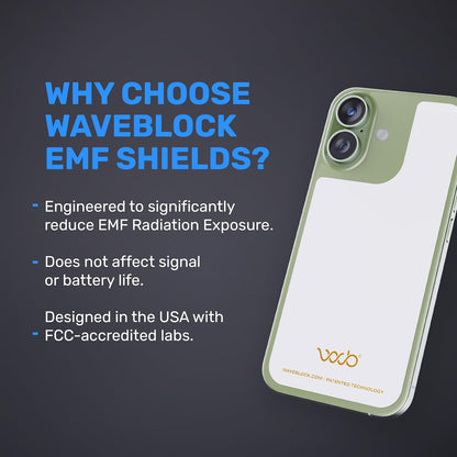 WAVEBLOCK EMF Blocker Sticker for iPhone 15 White