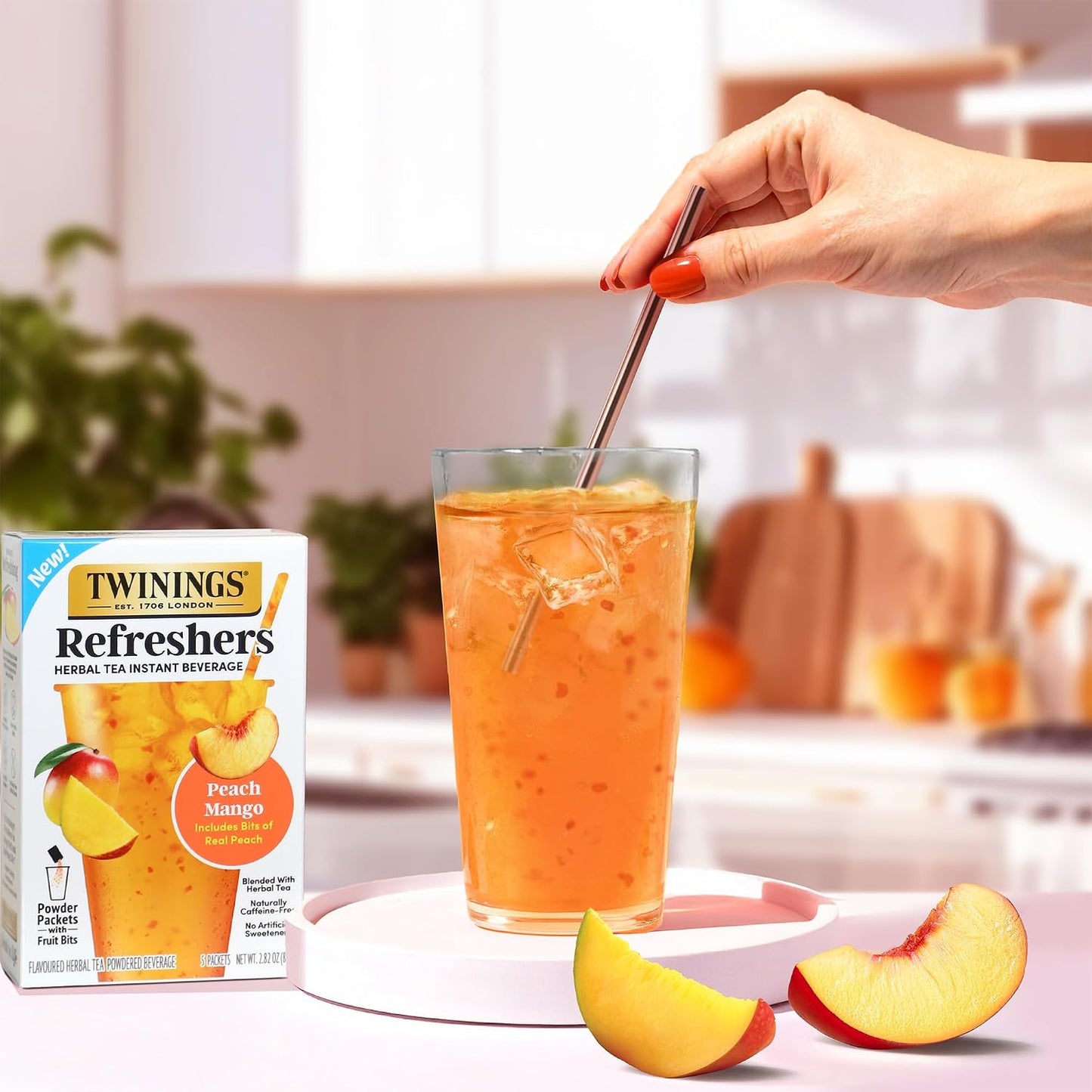 Twinings Strawberry & Raspberry Herbal Iced Tea, 72 Oversized Tea Bags, Makes 18 Pitchers or 144 Servings, Unsweetened, Naturally Caffeine-Free, 72 Count (Pack of 1)