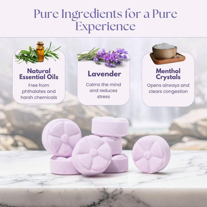 TLG Soothe Shower Steamers Aromatherapy 7 Pack – USA Made with Extra Menthol, Peppermint & Eucalyptus – Shower Bomb for Relaxation, Stress & Sinus Relief – Gift for Men & Women