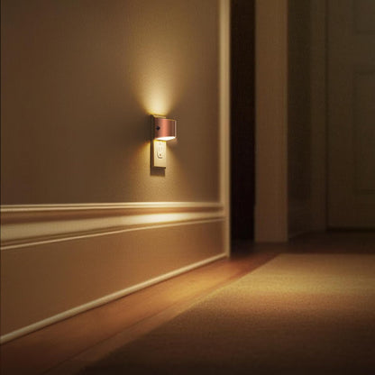 L LOHAS LED Night Light, Night Lights Plug into Wall with Dusk to Dawn Sensor, 3 Brightness Level, 2 Pack, 1600K Amber, White Housing