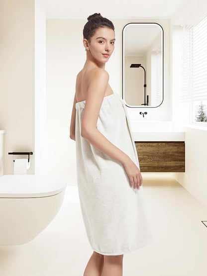 Women'S Soft Wrap Towel Full Length，Bath Robe After Shower Female Plush Long，Spa Bathrobes Lightweight With Pockets