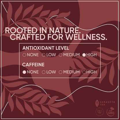 Organic Rooibos Tea 1 lb (16 Oz) – USDA Certified Organic South African Red Rooibos Loose Leaf Tea – Naturally Caffeine Free Herbal Tea – Bulk Resealable Bag