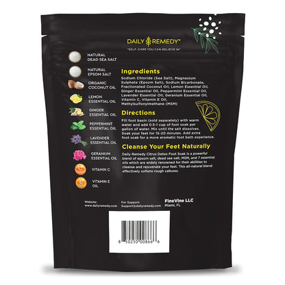 Muscle Relief Foot Soak with Epsom Salt, Made in USA, Soothe Tired Feet, Softens Calluses and Helps Athletes Foot 1lbs
