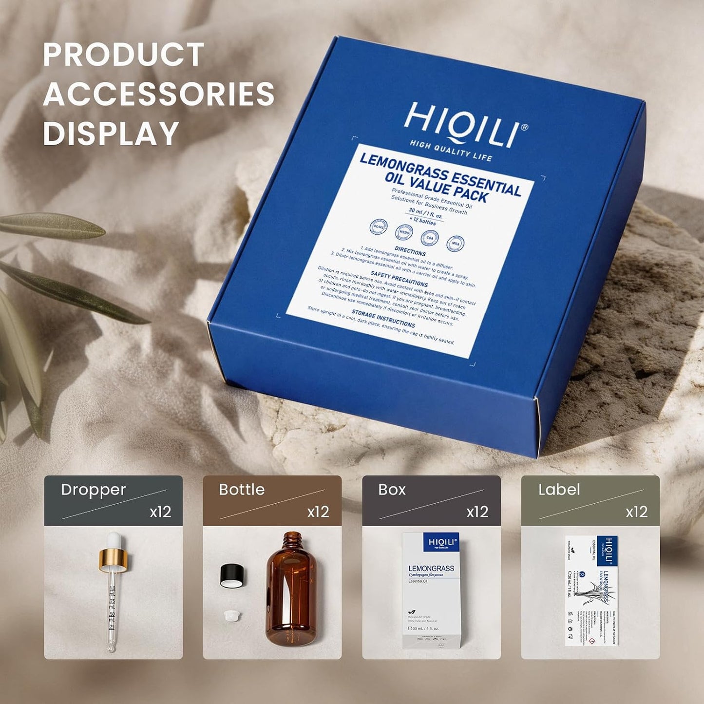 HIQILI Lavender Essential Oil for Diffuser, Aromatherapy & Air Freshening | Relaxing Aroma for Sleep, Ideal for Massage, DIY Candle Soap, Laundry & Home Cleaning Freshener - 30mL / 1.01 fl oz