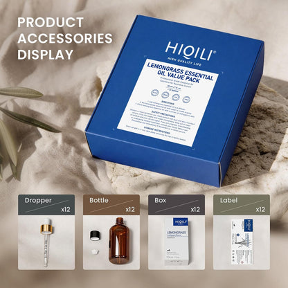 HIQILI Lavender Essential Oil for Diffuser, Aromatherapy & Air Freshening | Relaxing Aroma for Sleep, Ideal for Massage, DIY Candle Soap, Laundry & Home Cleaning Freshener - 30mL / 1.01 fl oz