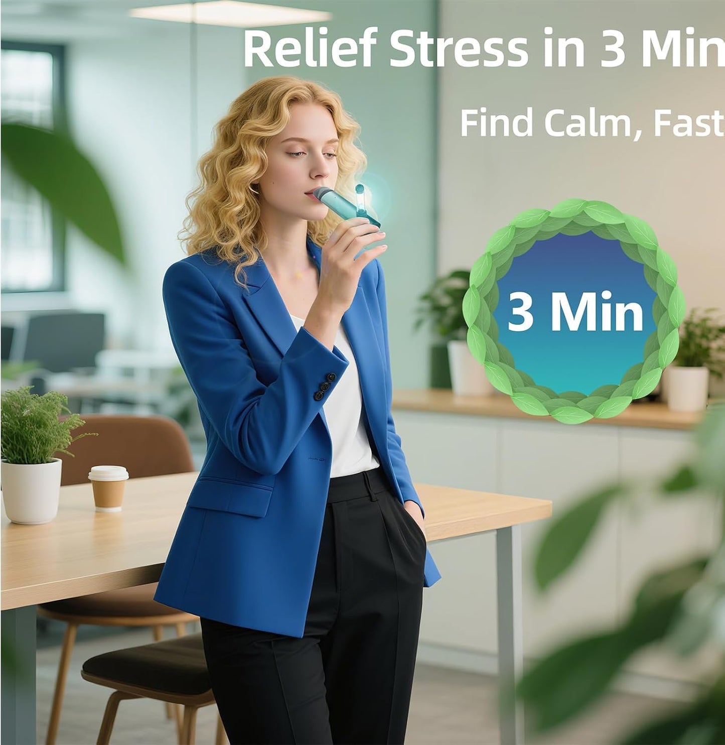 Portable Breath Balancer 3 Minutes of Quick Decompression and Sleep aid,Relieves Anxiety and Improves Focus,Sports Recovery Artifact & Corporate Health Gift & Family Mindfulness Gift (Green)