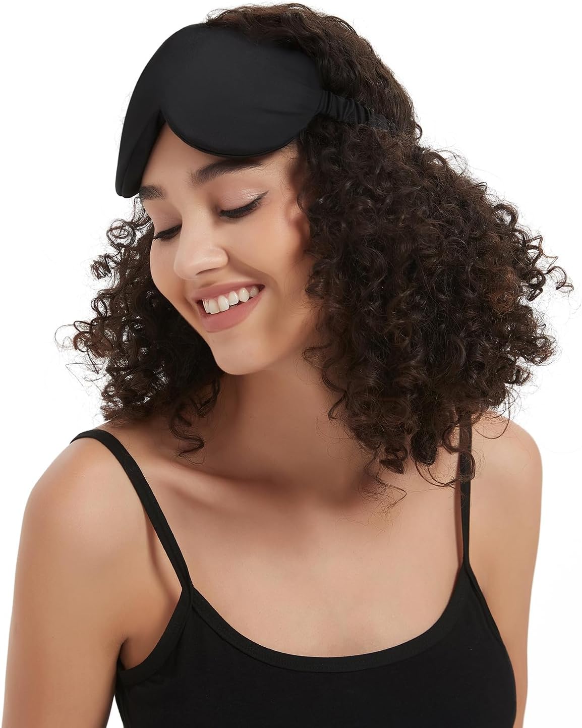 Alaska Bear Sleep Mask Silk Eye Cover with Shaped Pad, Machine Washable | Pressure-free Sleeping, Foam Insert, Upgrade Contour Over Conventional Flat Satin Eye Masks