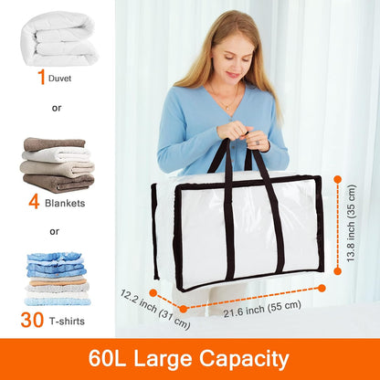 Vieshful Clear Storage Bags for Clothes Blanket Comforter & Bedding