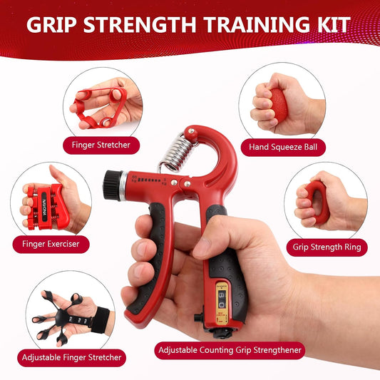 13 PCS Grip Strength Trainer Kit,Forearm and Hand Gripper Strengthener