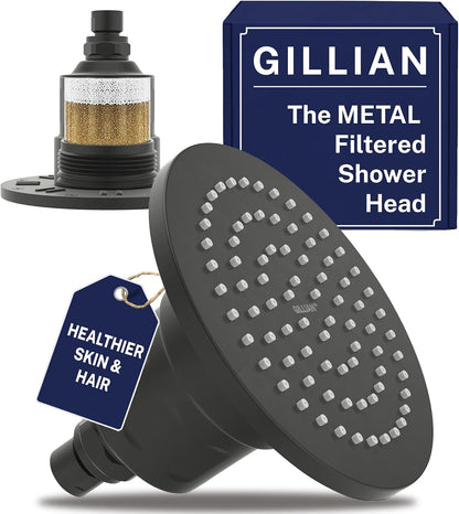 Gillian Metal Filtered Shower Head High Pressure, KDF-55 Removes Chlorine