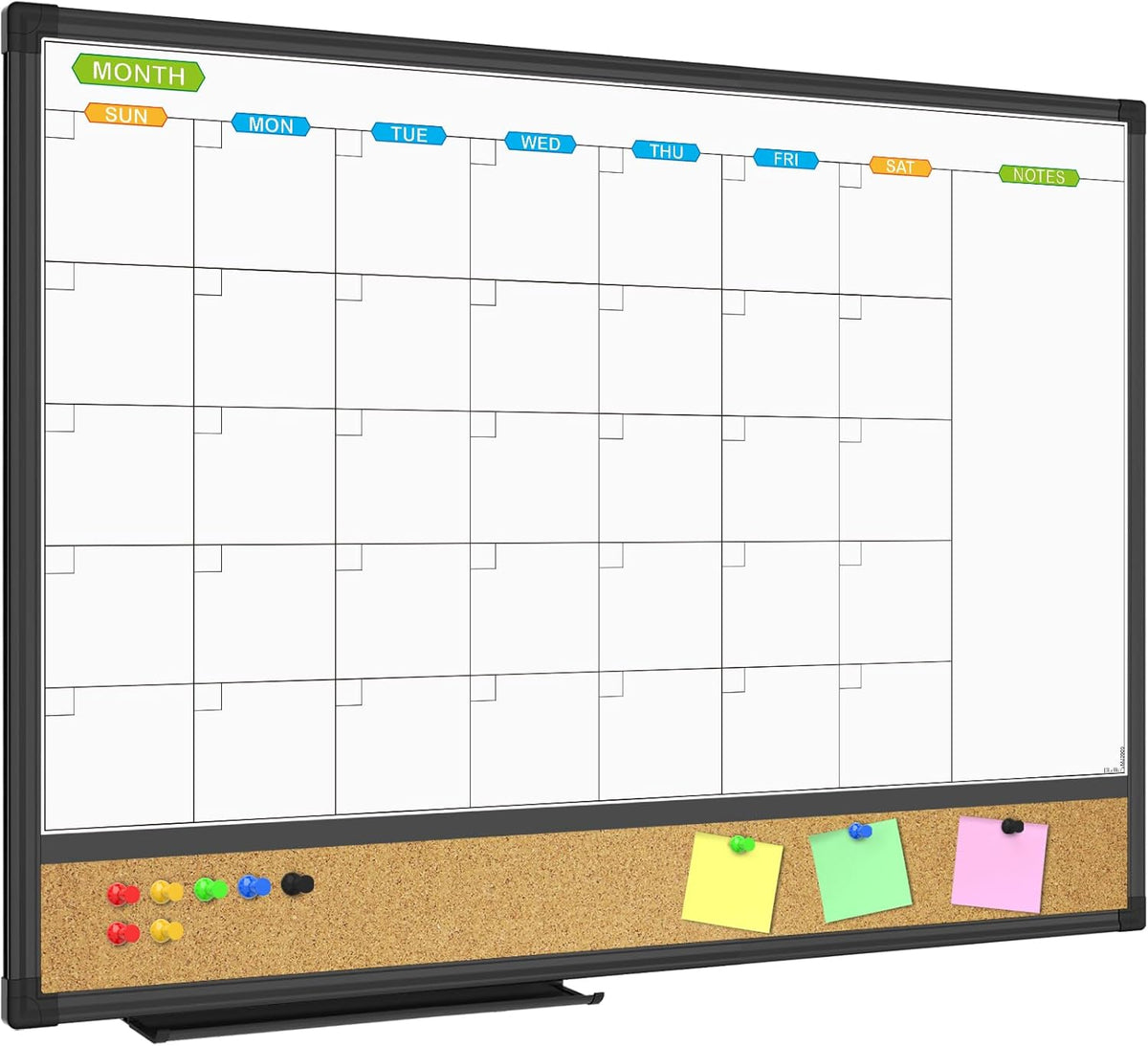 JILoffice Magnetic Dry Erase Calendar Whiteboard, 24" x 18" Monthly Board