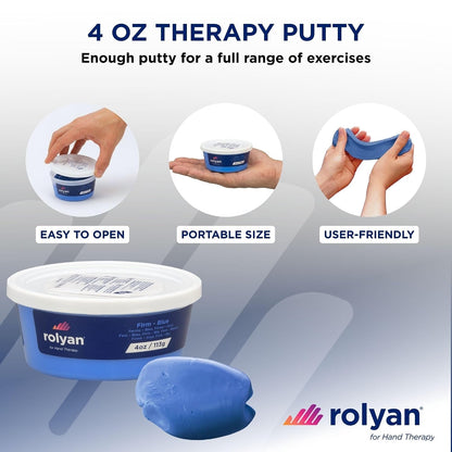 Sammons Preston Therapy Putty, Hand Exerciser, Theraputty, 4 oz, Blue
