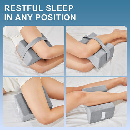 UJPFEO Knee Pillow for Side Sleepers, Leg Pillow for Sciatica, Back, HIPS, Knees, Joints Pain Relief,Pillows for Between Legs While Sleeping Spine Alignment Support & Relieves Pressure