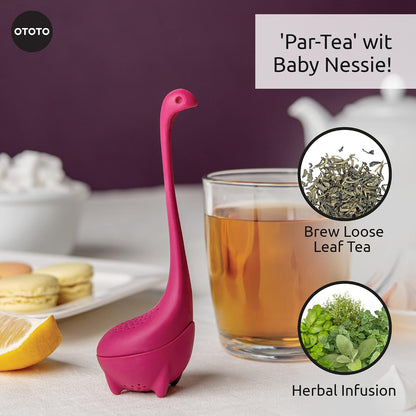 OTOTO Louie Cat Tea Infuser - Cats Loose Leaf Steeper & Diffuser, Tea Strainer Accessories, Cute Gifts for Cat Lovers, White Elephant Gifts, Cute Kitchen Accessories