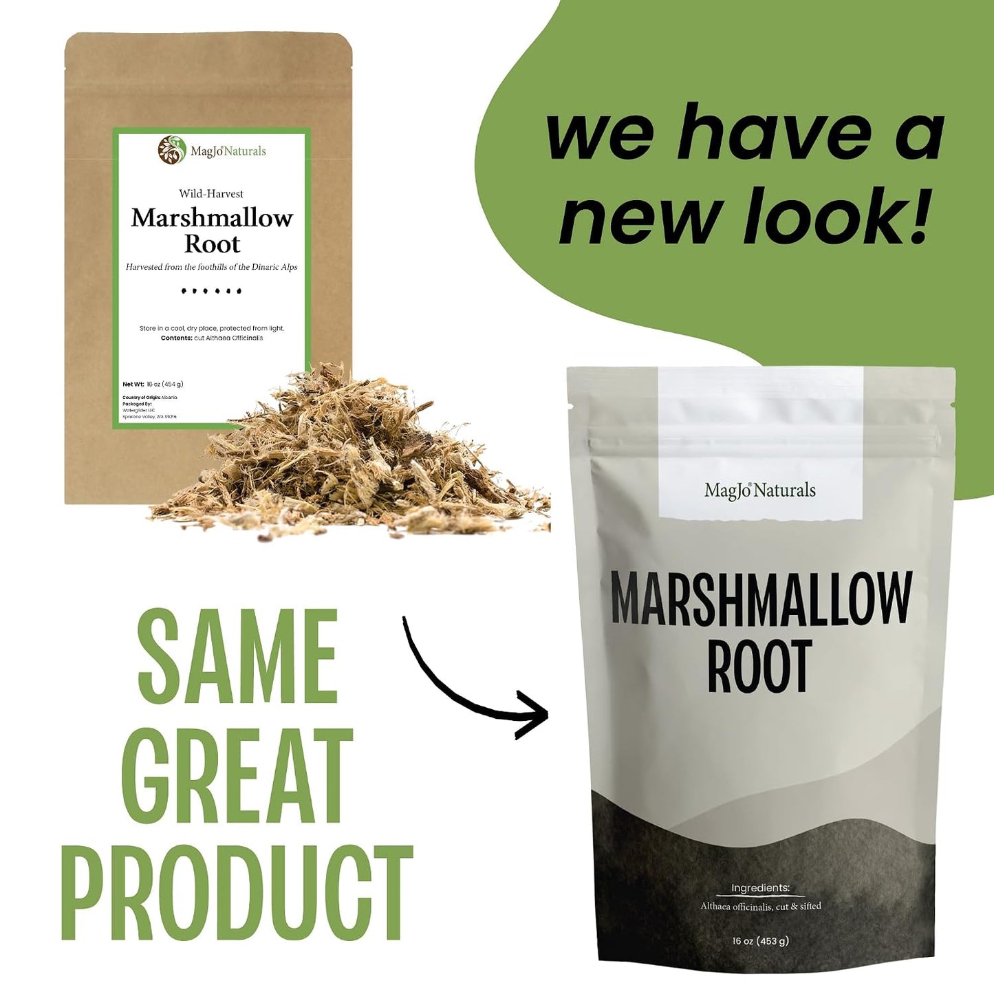 MagJo Naturals Lemon Balm Tea, Bulk Herbal Tea, Loose Leaf Melissa Officinalis, Caffeine Free, Cut and Sifted, 1 pound (16 ounces) (1 pack)