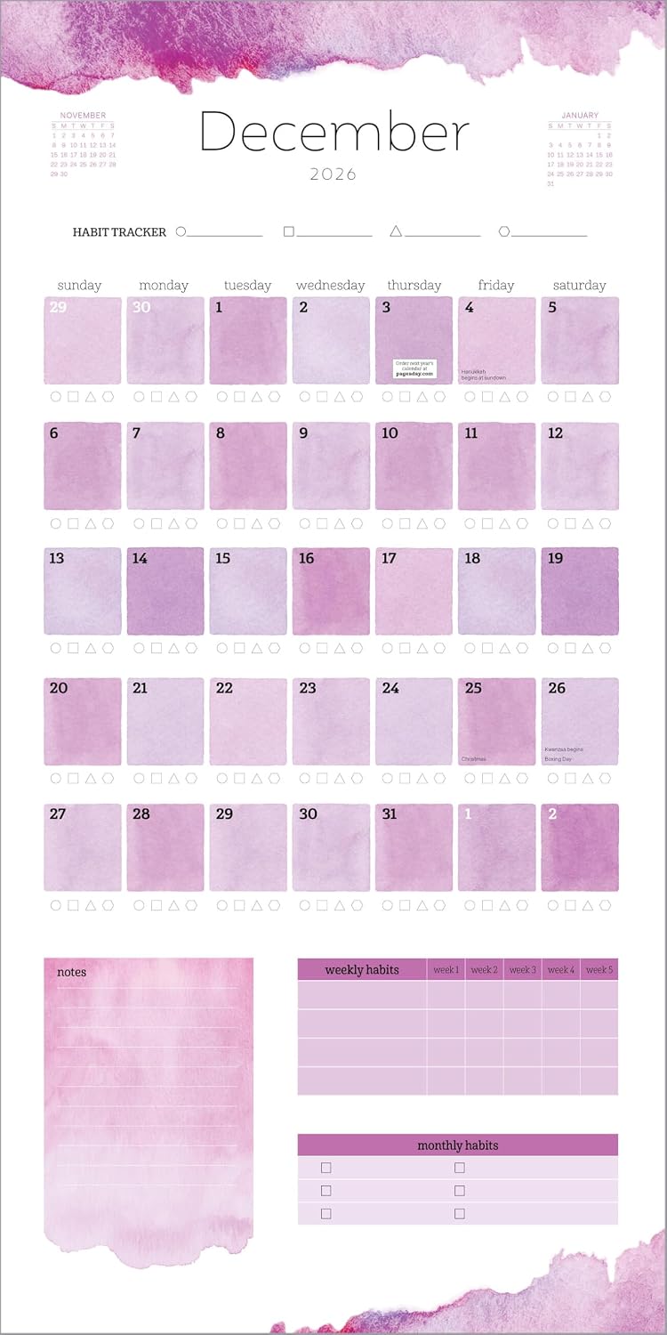 Habit Tracker Wall Calendar 2026: Reach Your Goals―Transform Your Life